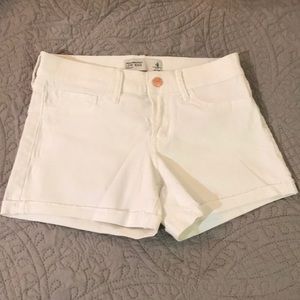 Abercrombie & Fitch White Jean Shorts